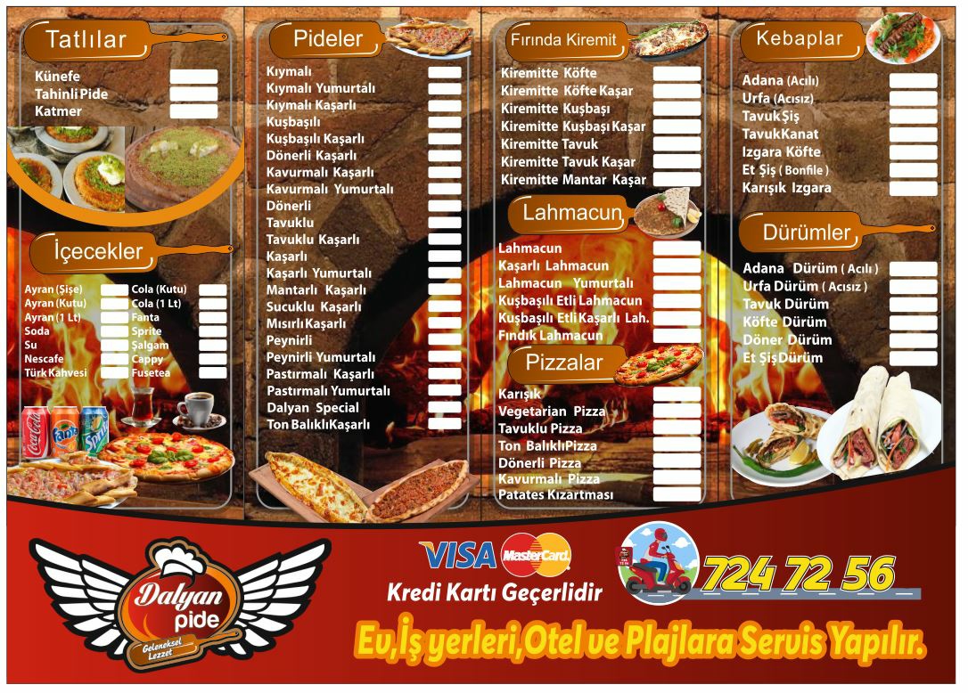Menu Dalyan Pide-2